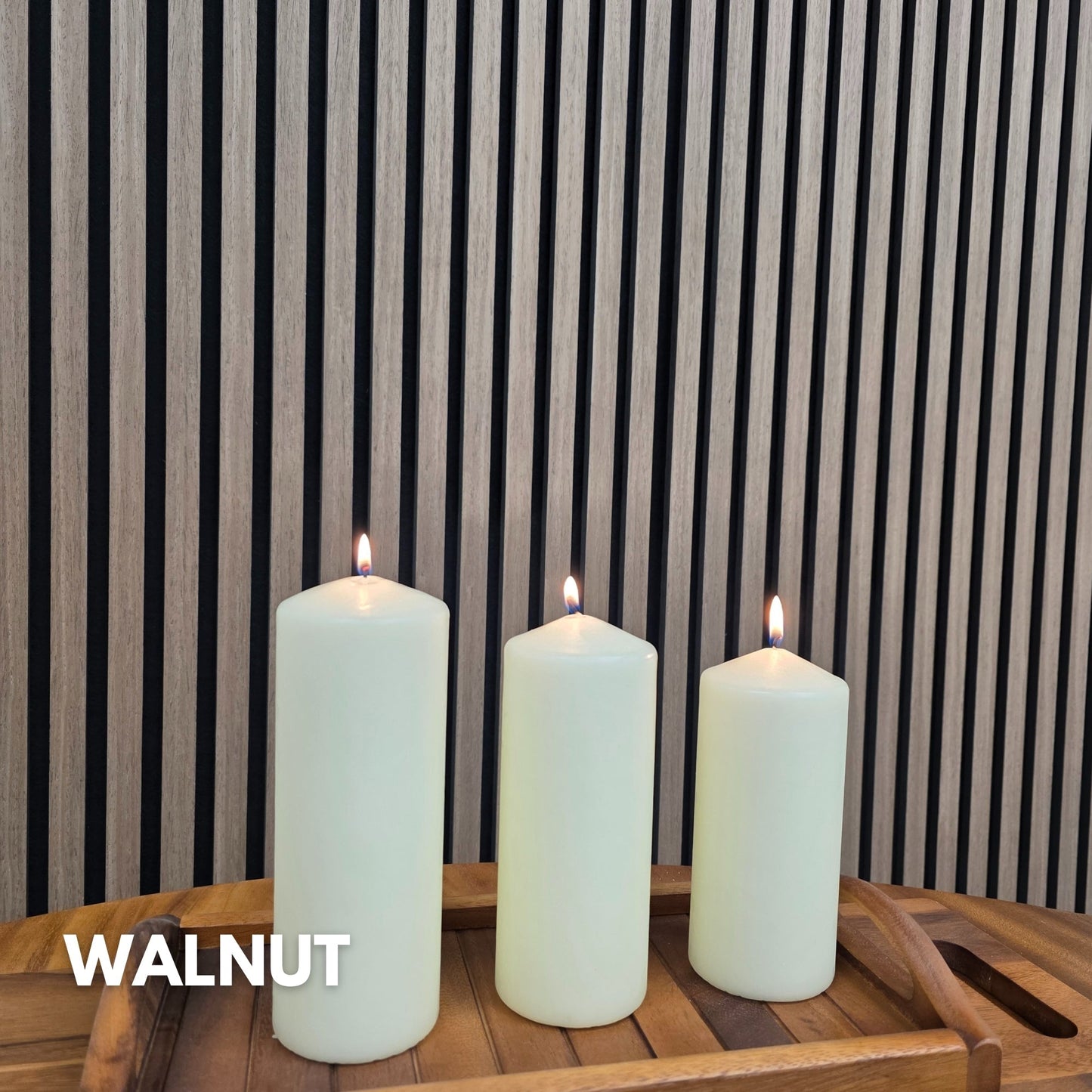 XL 300cm x 60cm Acoustic Slatted Wall Panel (Multiple Colours)